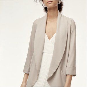 Aritzia Wilfred Aritzia Chevalier Beige Neutral Open Front Blazer Size 8